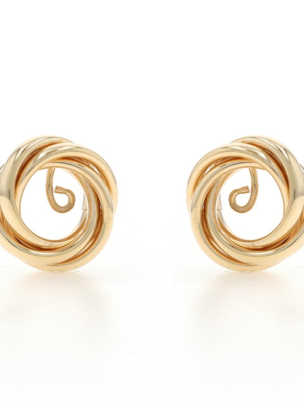 Yellow Gold Rope Twist Earring Enhancers - 14k Stud Jackets